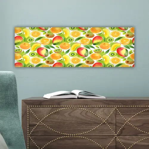 Kiwi - Sinasappel - Mango - Perzik canvas 2cm klein 828 -sfeer4