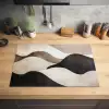 Golven - Abstract - Beige Inductie beschermer vinyl 3mm klein -sfeer5
