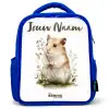 Dier - Natuur - Hamster Kinderrugzak - Blauw middel -3d