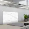 Marmer - Wit - Lijn - Patronen - Luxe - Marmerlook keuken achterwand spatscherm klein -3d_schuin