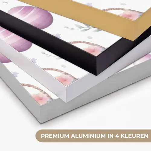 Bloemen - Paaseieren - Patroon Textielframe zwart klein -USP_kleurenNL