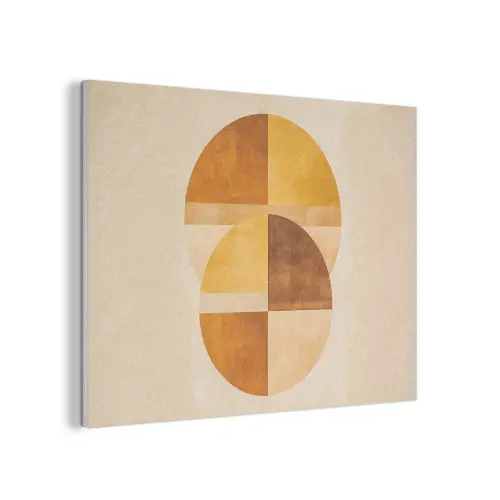 Cirkels - Geel - Minimalistisch PET vilt klein -3d