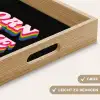 Quote - Regenboog - Roze - Zwart Dienblad Rechthoek middel -USP_HandgreepDE