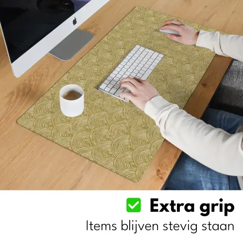 Waaier - Geometrisch - Groen Muismat XXL klein 681 -sfeer3