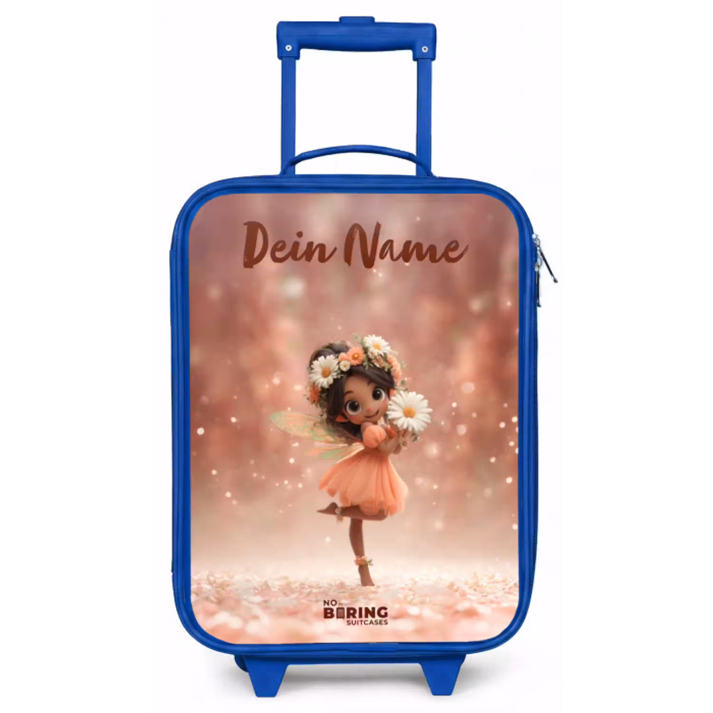Fee met madeliefjes Kinderkoffer - Blauw klein -zz3dotto