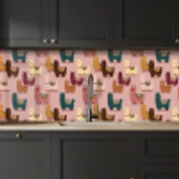 Alpaca's - Patroon - Kleurrijk keuken achterwand 2 middel 871 -sfeer1