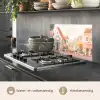 Bloemen - Huizen - Dorp keuken achterwand spatscherm klein -usp_NL