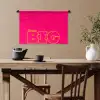 Minimalistisch - Roze - Dream big - Grafisch Wandkleed katoen klein -sfeer6