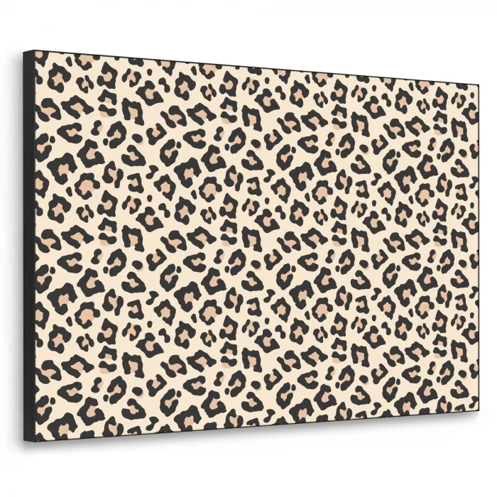 Panterprint - Patroon - Bruin Textielframe zwart klein 947 -3d