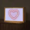 I liked it so it's mine - Neon hart - Paars Light Box met kabel (Tafellamp) klein -z3d_website