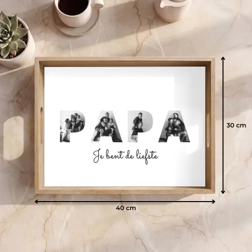 Papa - Lettercollage Dienblad Rechthoek middel -USP_Formaat