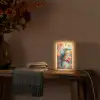 IJsvogel - Bloesem - Natuur - Vogels - Bloemen Light Box met kabel (Tafellamp) klein -sfeer4