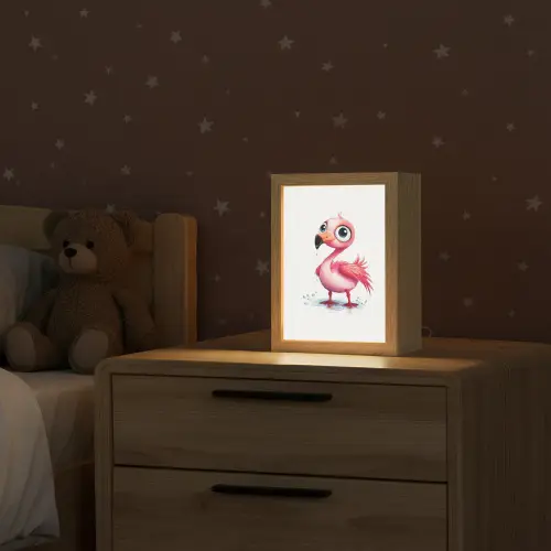 Flamingo - Roze - Water Light Box met kabel klein -sfeer1_kind