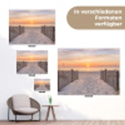 Zonsondergang - Strand - Zand tuinposter los doek klein -Xsfeer9_DE