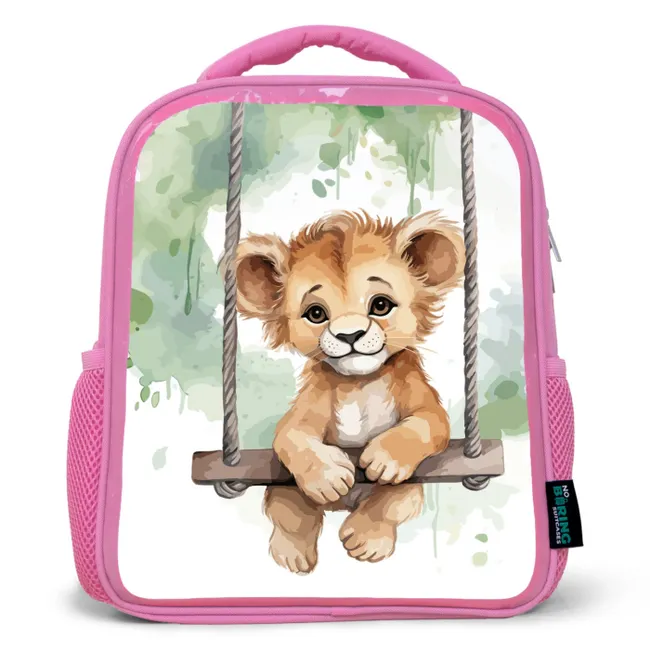 Kids' Backpacks Pink -. Lion - Animal - Children - Jungle