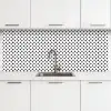 Design - Lijn - Patroon - Zwart - Wit keuken achterwand 2 middel 871 -3d