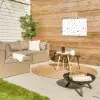 Terrazzo - Patroon - Wit - Neutraal Tuinposter op houten frame 2 cm dik klein 845 -sfeer2