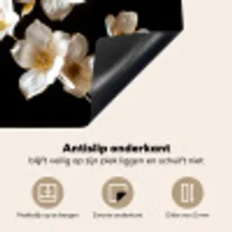 Elegantie in Ivoor en Goud Inductie beschermer vinyl 3mm middel -sfeer4