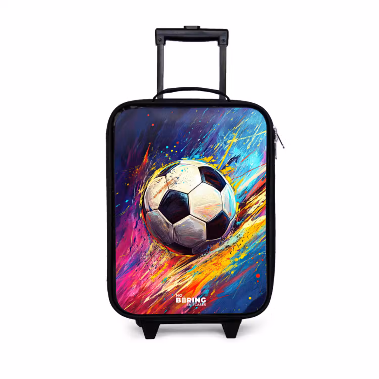 Kinderkoffer - Zwart - Neon - Voetbal - Kleurrijk