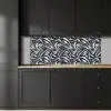 Bladvormen - Blauw - Patroon - Wit keuken achterwand 2 middel 871 -sfeer1