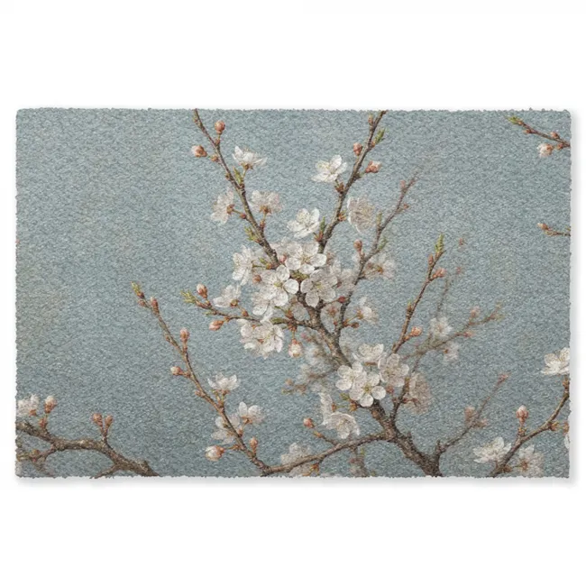 Vloerkleed - Botanisch - Stilleven - Blauw
