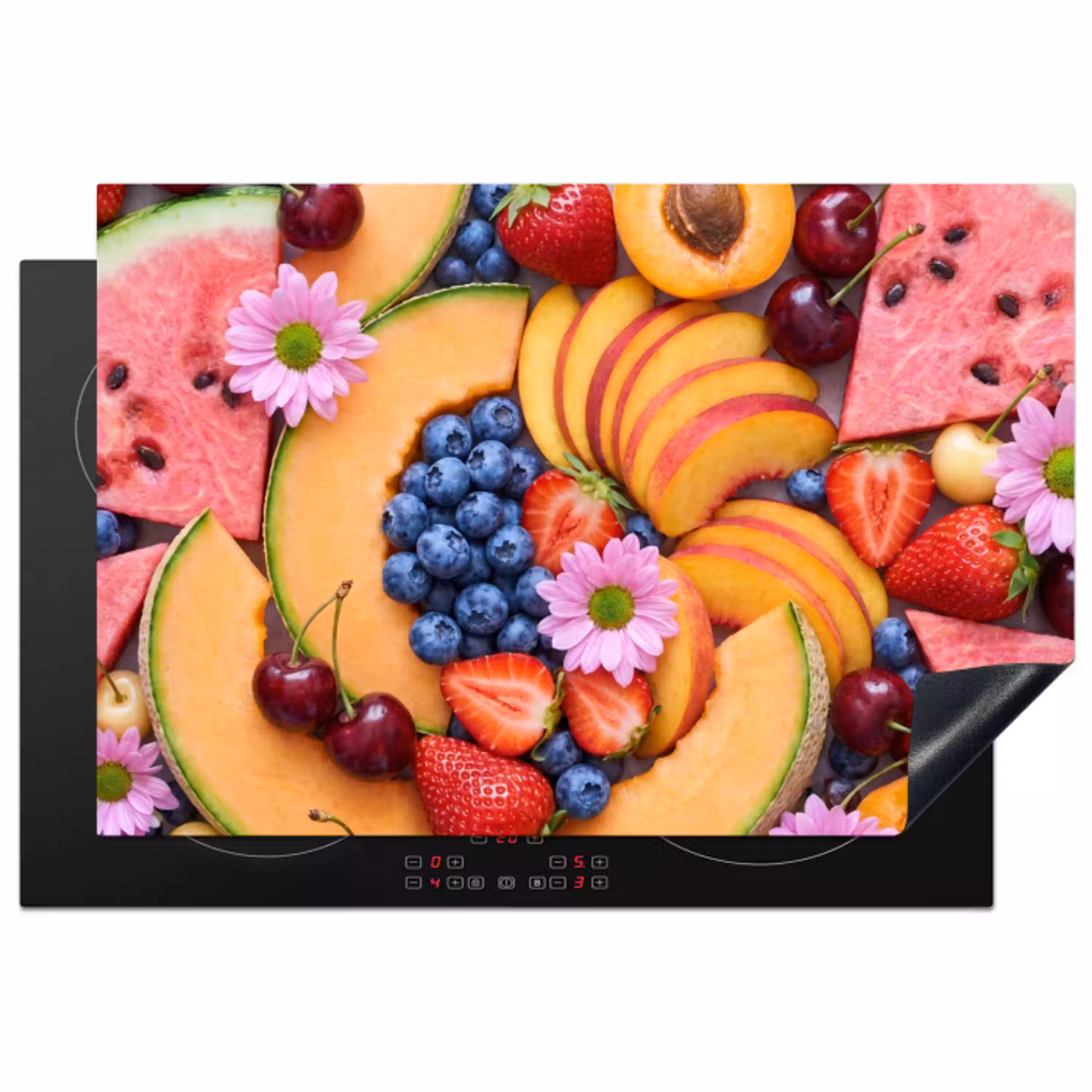 Eten - Fruit - Zomer - Kleurrijk Inductie beschermer vinyl 3mm klein -3d