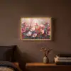 Klaprozen - Roze - Bloemen - Botanisch - Kunst Light Box met batterij (Wandlamp) middel -sfeer4