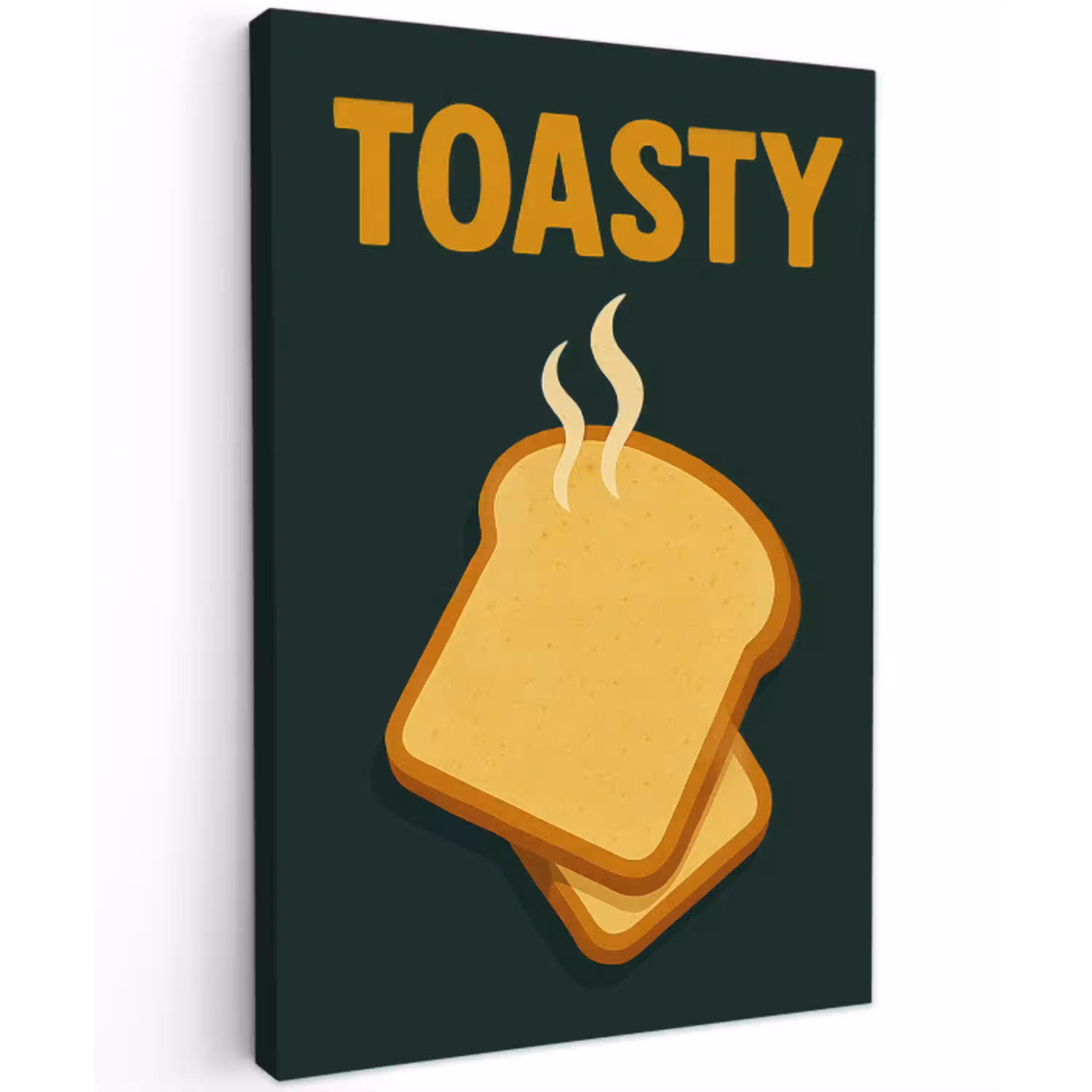 Brood - Tosti - Groen - Minimalistisch Tuinposter op houten frame 2 cm dik middel -3d