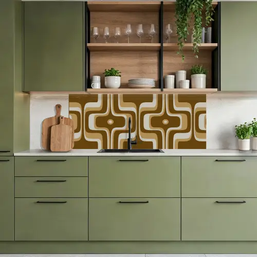 Retro - Design - Bruin keuken achterwand 2 middel 871 -sfeer3