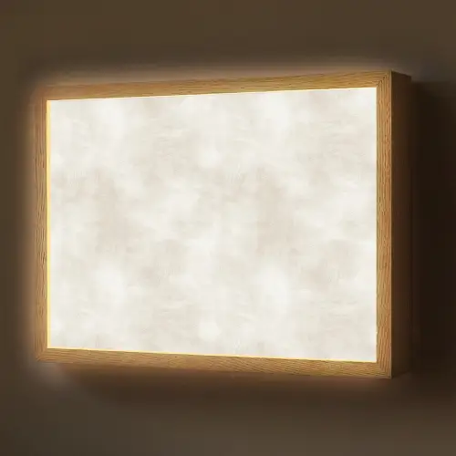 Subtiel - Structuur - Beige Light Box met batterij (Wandlamp) middel 907 -z3d_website