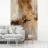 Modern - Bruin - Abstract - Beige fotobehang vinyl groot -woonkamer