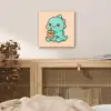 Dino - Boba - kawaii - Oranje aluminium wit klein -sfeer3
