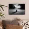 Golfbal - Wazig - Zwart canvas 2cm klein -sfeer1