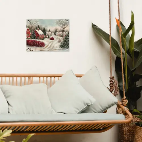 Kerstsfeer - Landelijk - Rood tuinposter los doek klein -sfeer7