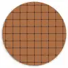 Plaid - Patroon - Vierkant - Bruin Wandcirkel plexiglas klein 852 -3d