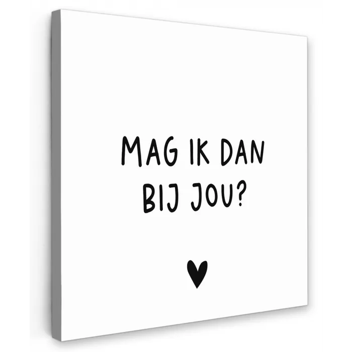 Mag ik dan bij jou - Spreuken - Claudia de Breij - Quotes Tuinposter op houten frame 2 cm dik klein -3d