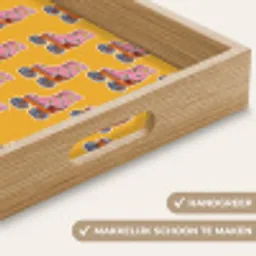 Geel - Rolschaatsen - Patroon Dienblad Rechthoek middel 911 -USP_HandgreepNL