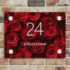 Rode rozen - Klassiek Naambord Rechthoek middel -sfeer3