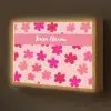 Bloemen - Patroon - Roze Light Box met batterij (Wandlamp kind) middel -z3d_website