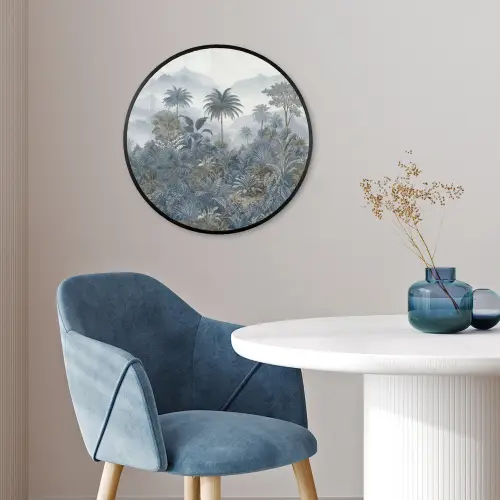 Jungle - Landschap - Blauw Fotolijst rond zonder passe partout klein -sfeer2
