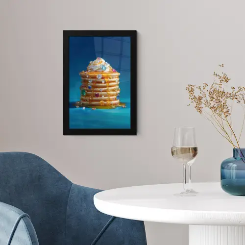 Pannenkoeken - Steentjes - Glitter - Slagroom fotolijst zwart zonder passe partout klein -sfeer4