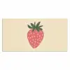 Aardbei - Minimalistisch - Rood - Fruit Muismat XXL klein -3d_leeg