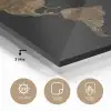 Wereldkaart - Goud - Luxe - Aarde - Zwart plexiglas 5mm klein -sfeer2