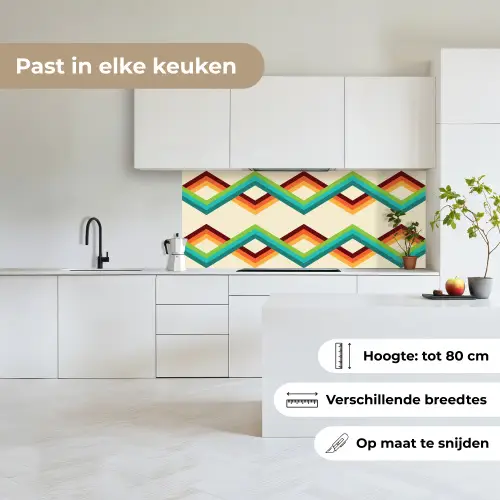 Retro - Strepen - Design - Seventies keuken achterwand 2 middel 871 -sfeer4_NL