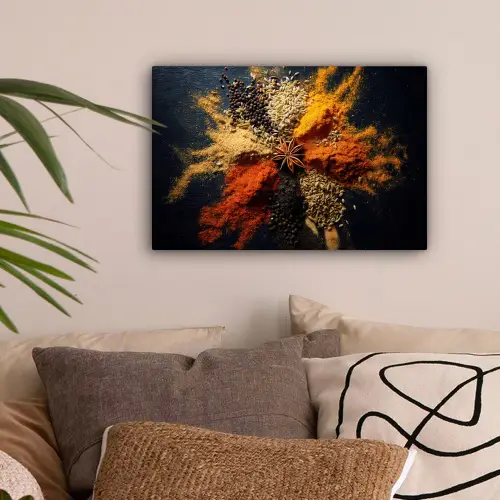 Specerijen - Explosie - Oranje canvas 2cm klein -sfeer1