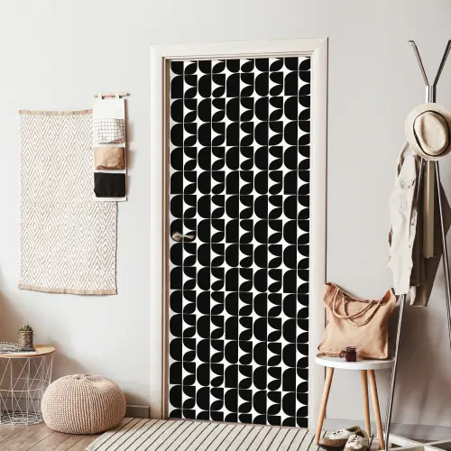 Modern - Geometrisch - Zwart deurposter klein 289 -sfeer6
