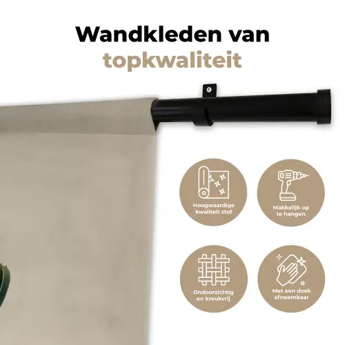 Cactus - Subtiel - Groen Wandkleed katoen klein -sfeer2