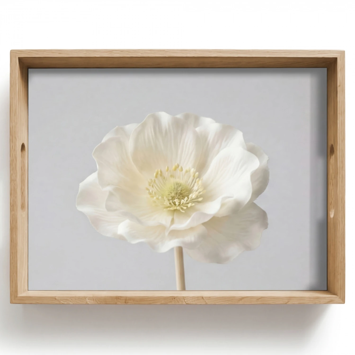 Bloem - Minimalistisch -Wit Dienblad Rechthoek middel -z3d_shopping