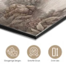 Jungle - Watervallen - Tropisch - Illustratie aluminium wit klein -closeup_DE