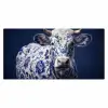 Koe - Delfts - Blauw - Artistiek Muismat XXL klein -3d_leeg